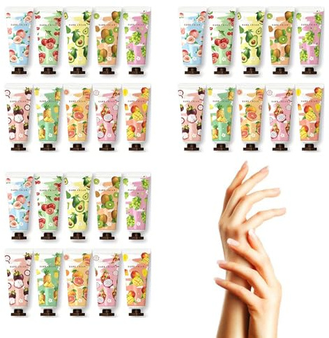Handcreme Set, 30 Stück Mini Handcreme Damen Geschenkset, Für Trockene Und Rissige Händ, Für Männer Und Frauen, Weihnachtsgeschenke & Geburtstags Geschenk, Muttertagsgeschenk
