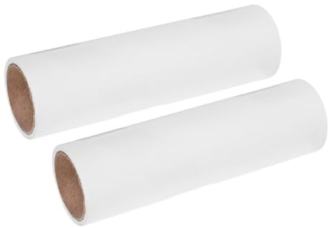 BAZEITFLOW 2rollen Fusselrolle Nachfüllpackung mit Selbstklebendes Papier für Effizientes Entfernen von Tierhaaren Staub und Schmutz von Kleidung und Möbeln pro Rolle