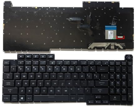 FDMOZRE RGB-Tastatur in US-Sprache für ASUS für ROG für Strix G713 G713Q G713QY G713QE G713QM G713QR Notebook(White)