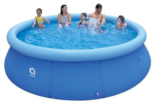 RAPTAVIS 360cm x 90cm Aufstellpool Aufblasbarer Schwimmbad, Easy Set Pool, Überirdisches Rundes Air-Top-Ring-Pool