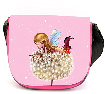 ilka parey wandtattoo-welt Kindergartentasche Elfe Fee Kindertasche mit Elfe Pusteblume & Wunschnamen kgt25