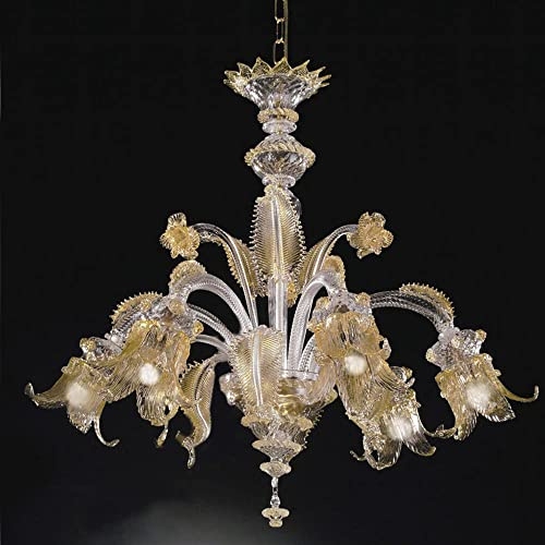Cristalleria Murano Vivaldi Kronleuchter 5-armig kristall gold