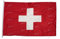Domina Bandera Suiza 150x100 cm en Tela náutico Resistente al Viento 115g/m², Bandera helvética 150x100 Lavable, Bandera de Suiza 150x100 cordón,Doble Costura perimetral y Cinta de Refuerzo