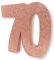 Number 70 Glitter Table Decoration Rose Gold| Table Centrepiece | Table Decorations Centrepiece | 70th Birthday Decorations | Pack of 1 | 20cm |H127