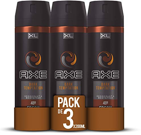 AXE Dark Temptation, Herren Deodorant - 3 x 200 ml (gesamt: 600 ml)