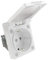 BeMatik - Base de enchufe schuko empotrable IP44 a tornillo con tapa de color blanco (ME071)