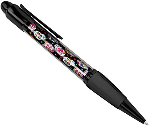 DV DESIGN Pretty Sugar Skulls Calavera Art Print Black Ballpoint Pen - Student #8442