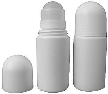 JIHUOO 4 Stück 50ml Kunststoff Leer Roller Flaschen Roll On Flaschen Aromatherapie Flaschen mit Rollenkugel