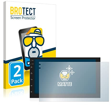 BROTECT Entspiegelungs-Schutzfolie für Phonocar MediaStation 2Din (2 Stück) Matte Displayschutz-Folie, Anti-Reflex, Anti-Fingerprint