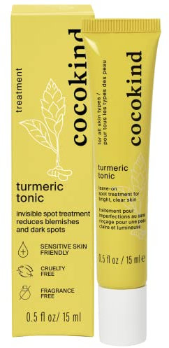Cocokind Turmeric Tonic, Spot Treatment for Dark Spots and Blemishes with Organic Turmeric, Tea Tree Oil, and Witch Hazel