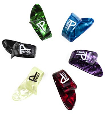 Perri’s Leathers Ltd. - Guitar Thumb Picks - Celluloid - Assorted colors - Medium 0.71mm - 6 Pack - For Acoustic/Bass/Electric Guitars - Made in Canada (CTP-AST1)
