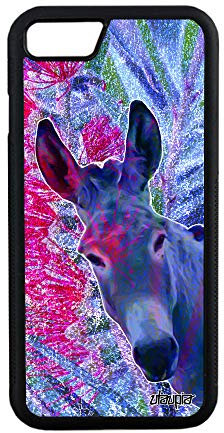 Coque pour Apple iPhone 8 Silicone ane Design anesse Nature Telephone Fleurs Portable Pas Cher Smartphone Animaux Dessin bourrique Animal