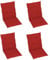 vidaXL Gartenstuhlauflagen 4 STK., Niedriglehner Auflagen für Gartenstühle, Stuhlauflage Stuhlkissen Outdoor, Sitzauflagen Sitzkissen, Rot Oxford-Gewebe