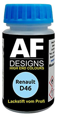 Stylo de retouche compatible avec Renault D46 Bleu Anatole vernis à séchage rapide peinture pour retouches peinture automobile