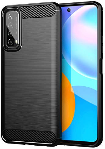 TingYR Cover per Huawei P Smart 2021, Ultra Sottile di Gomma, Ottima Cover Antiurto TPU Flessibile, Custodia Case per Huawei P Smart 2021 Smartphone.(Nero)