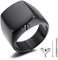 MeMeDIY Personalisierte Urne Ring Siegelring für Frauen Männer Haustier Gedenktaschenhalter aus Edelstahl Souvenir mit Trichterbausatz Ringgrößeneinsteller (Schwarz Größe 60)