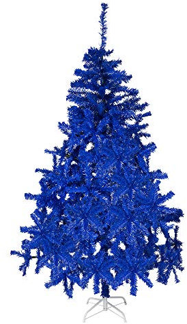 Bravich 210 CM / 7 Ft Purple Christmas Tree With 900 Tips & Base Stand. Large Thick Tinsel PVC Artificial Tree For Indoor Xmas Home Decorations. Easy Fold Pine Branches & Light Weight For Storage.
