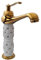 Vetrineinrete® Rubinetto per lavabo con brillantini miscelatore bagno monoforo oro (Alto) A56
