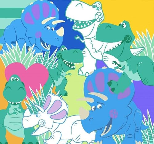 Komar Disney Vlies Fototapete - Toy Story Rex and Trixie - Größe: 300 x 280 cm (Breite x Höhe) - Dino, Jurassic, Dinosaurier, Kinderzimmer, Tapete - IADX6-087