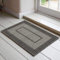 FIXINGS DIRECT The NERÒ Luxury Style Indoor Door Mat (With Dirt Trapping Technology) Easy Cleaning, Super Durable Anti Slip Design (75cm x 43 cm (Medium)) Grey/Black