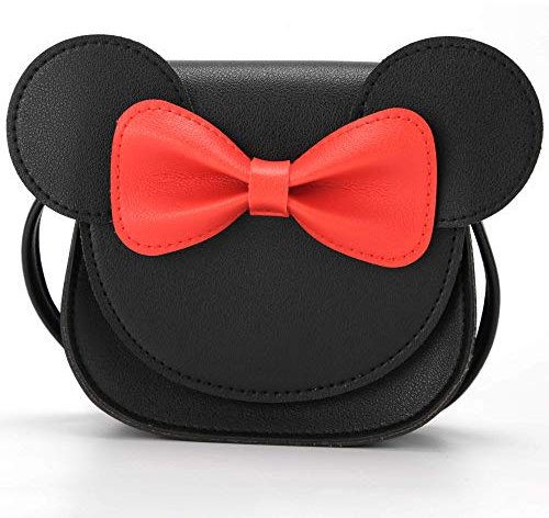 Ondeam Little Mouse Ear Bow Crossbody Purse,PU-Schultertasche für Kinder Mädchen Kleinkinder