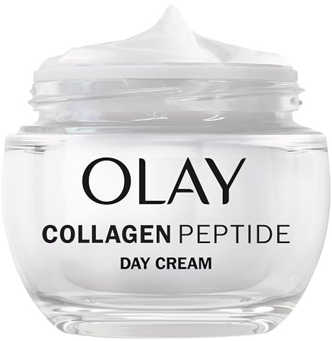 Olay Feuchtigkeitsspendende Tagescreme für das Gesicht mit Kollagen-Peptiden, Hautpflege mit Niacinamid 99% Reinheit und Antioxidans Advanced Anti-Aging Vitamin E: stärkt, wiederherstellt,
