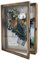 GraduationMall 28x35cm 3D Bilderrahmen Tief Holz Objektrahmen Türvitrine Schaukasten Retro,Ideal für Erinnerungsstücke, Bilder, Blumen, Medaillen und Tickets