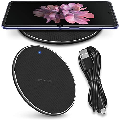 Wireless QI Ladestation 15W kompatibel mit Samsung Galaxy Z Flip 7 / FE 6 5 4 3 Fold 7 6 5 4 3 2 Ladematte Induktives Ladegerät Kabellose Universal Schnellladestation, Qi Handys:Samsung Galaxy Z Flip
