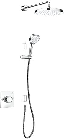 Mira Showers 1.1967.002 Evoco Dual Outlet Thermostatic Mixer Shower Featuring HydroGlo Technology, Chrome
