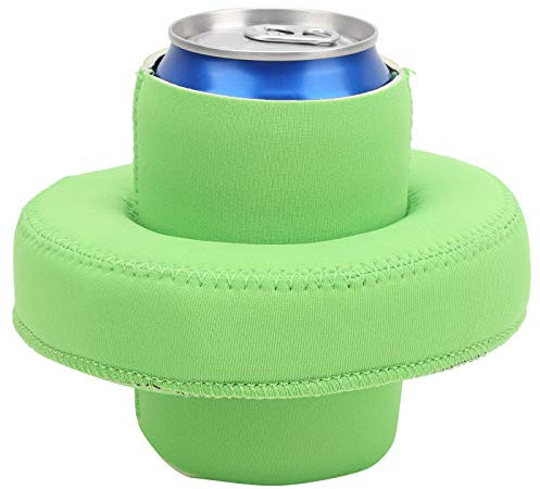 Agatige Porte-gobelet Flottant pour Piscine, Porte-gobelets Flottant en néoprène 330 ML pour Boissons(Vert)