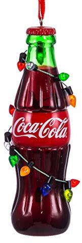 Kurt Adler Coca-Cola® Hängendes Ornament mit Lichterkette - Kunststoff und Farbe/Glimmer - Weihnachten