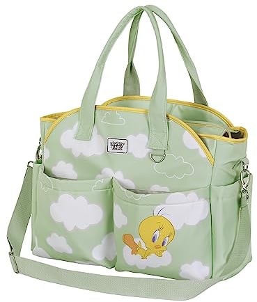 Tweety (Piolín) Clouds-Bolso para Carro de Bebé Mommy, Verde, 44 x 32 cm