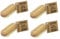 Funtasy Gifts 4 x Wooden Nail Brushes, Hygienic Double Sided Hand And Cleaning Brush, Scrubbing To Clean Under Dirt Grime Grease, Firm Strong Bristles, For Use On Fingernails Toenails