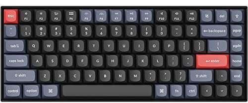 Keychron K2 Pro QMK/VIA Tastiera meccanica senza fili, tastiera cablata Macro programmabile personalizzata con interruttore rosso K Pro sostituibile a caldo,copritastiera PBT per Mac Windows Linux