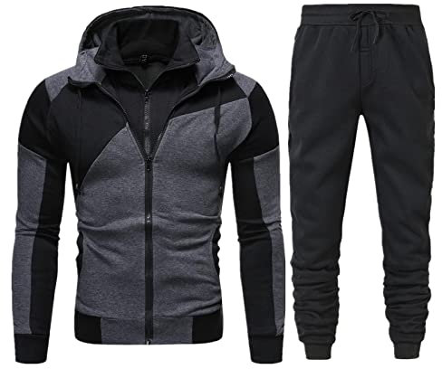 Männer Herbst und Winter Anzug Freizeit Nähte Reißverschluss Pullover Hosen Sportanzug Anzug Herren Schuhe Schwarz Anzug Blau Herren 52