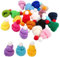 ViLiyDuo 50 Stück Mini Strickmützen Weihnachtsmannmützen Finger Weinflache Hut Mini Wollmütze Kleine Basteln Hut DIY Handwerk Hüte Puppen Hut für Weinflasche Deko Christmasbaumschmuck, Mehrfarbig