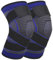 Ruilala Kniebandage für Männer Damen 2 Stück Sport Kniestütze Einstellbar Kompression Kniebandage für ACL, Meniskusriss, Laufen, Gewichtheben, Volleyball,Basketball (Blau, XXL)