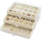 Chaies Jewellery Schmuckkästchen Aus Acryl Mit 3 Schubladen, Samt Schmuckkasten, Schmuckschatulle Mädchen, Schmuck Organizer Ohrringe, Ringe, Halsketten, Armbänder, Vitrine, Geschenk Für Frauen