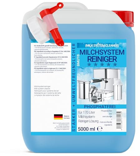 5 Liter Milchsystemreiniger Kanister | Konzentrat für Kaffeevollautomat + Ausgießer | Milchschaumreiniger | Milchreiniger | Universal für alle Hersteller