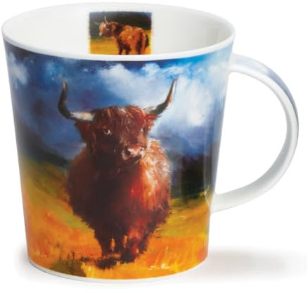 Dunoon Caingorm Mug en porcelaine anglaise Motif vache des Highlands