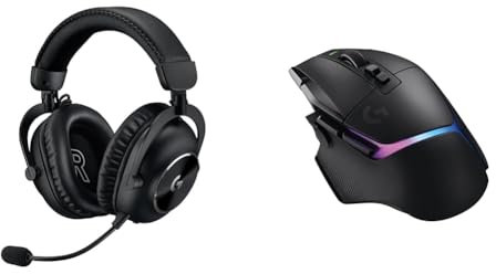 Logitech G Pro X 2 Lightspeed Cuffie Gaming Wireless, Microfono a Braccio Rimovibile & G502 X PLUS Mouse Gaming Wireless LIGHTSPEED RGB