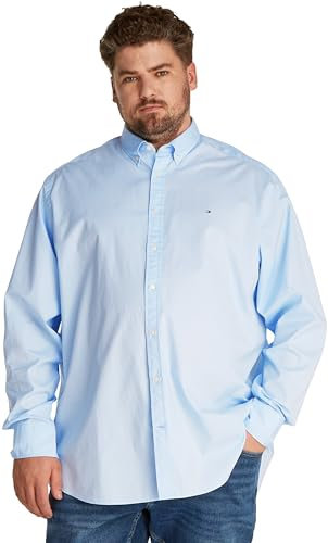 Tommy Hilfiger Herren Hemd Flex Poplin Solid Regular Fit, Blau (Sweet Blue), 3XL