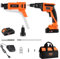 VEVOR Pistola a vite per cartongesso con alimentazione automatica, 20 V Max Collated Drywall Screwgun, 4200RPM Brushless Cordless Dry Gun Kit con 2 pacchi batteria, clip per cintura, caricabatterie,