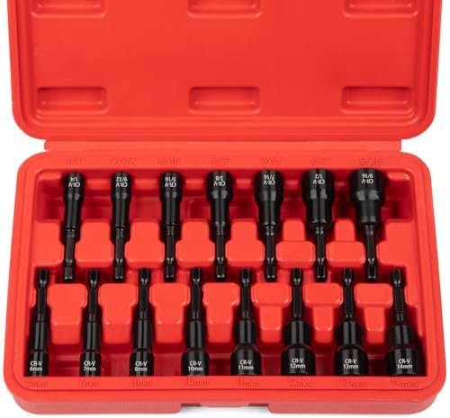 15-Piece 3/8 Drive Long Allen Socket Set, T10-T65 with Enhanced Storage Case, Extra Long Hex Bit made of S2 Alloy Steel, Long Bit Socket Set for Remove Sockets and Spark Plugs