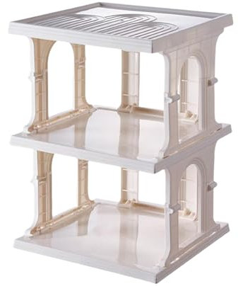 Ungtyb Large Capacity Shoe Rack, Portable Shoe Organizer, Foldable Storage Rack, Portable Folding Shoe Rack with Large Capacity for Easy Storage in Entryways and Balconies