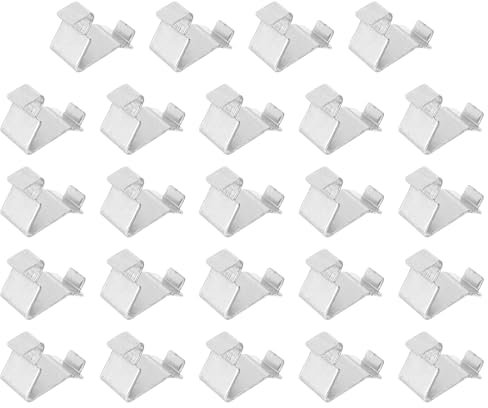 sourcing map 24pcs Cabinet Shelf Clips Steel Adjustable Shelf Bracket Clamp Metal Shelf Support Pins Shelf Clip Support Hardware Replacement Parts for Metal and Wood Shelving, Silver