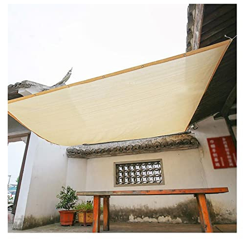 Tenda parasole con occhielli, rettangolare, per cortile, giardino, pergolato, tettoia impermeabile, beige, 1 x 3 m