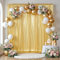 3 x 3 m Goldener Pailletten-Hintergrundvorhang für Partys, knitterfreie Glitzer-Hintergrundvorhänge, 2 Paneele, 1,5 x 3 m, schimmernder Hintergrundstoff für Geburtstage, Hochzeiten, Abschlussfeiern
