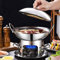 Hornillo de alcohol para interiores, hornillo de camping sin gas y sin electricidad, para hornillo de camping con olla, estufa de camping de acero inoxidable para interior, 3 tamaños disponibles (22