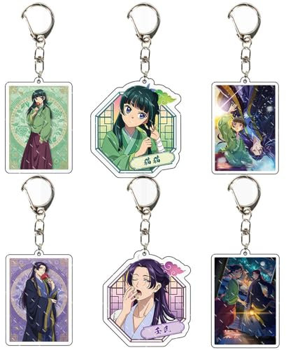 6 Stück Tagebücher Der Apothekerin Schlüsselanhänger Maomao Action Figures Key Chain Kollektionen Mode Tasche Charms